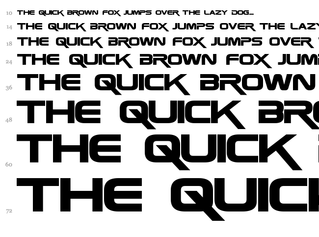 Zebulon font waterfall